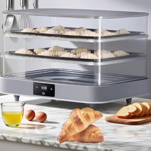 Naturalpowev Macchina Lievitare Pane e Yogurt 40L, Display Touch, Temperatura 20-45°C, umidità 85%, Timer 1-24h, Fermentatore Multiuso per panificatori amatoriali e Professionisti