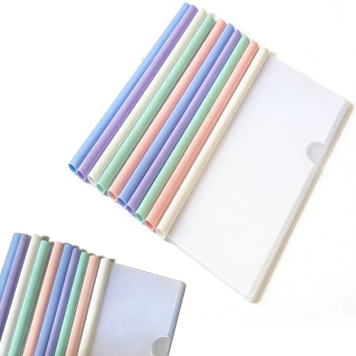 20PCS Rilegatura Fogli A4, Cartella di Rapporto Trasparenti, Cartella Di File Con Barra Scorrevole Per Coperture di Legame Protettive, Documenti Dell'ufficio Scolastico. Tenere Fino a 60 Fogli