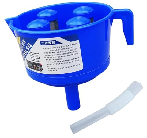 Oxxggkao Imbuto separatore acqua olio con 4 filtri tipo imbuto separatore olio separatore acqua filtro di ricambio separatore olio e acqua per compressore d'aria