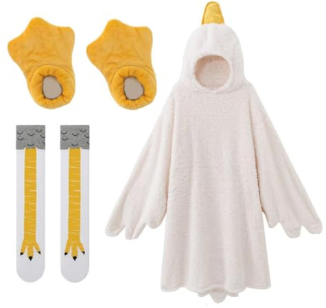 Enten-Kapuzenpullover, Einteiler, Pyjama, Gans, tragbare Decke, Schlafkostüm | Niedliche Kapuzendecke für kaltes Wetter, Schlafzimmer, Zuhause, Camping