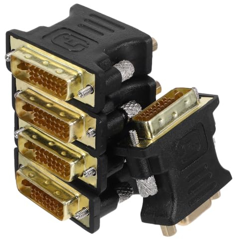 MAGICLULU Adaptateur Dvi Mâle vers Vga Femelle Haute Compatibilité 5 Pièces en Métal et Cuivre et Usage Polyvalent pour Moniteur et Projecteur au Bureau ou Divertissement à Domicile