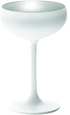 Stölzle Lausitz Coppe Champagne Bianco/Argento Set 6x230 ml – Bicchieri in Cristallo di Alta Qualità Ideali per Spumante e Champagne – Lavabili in Lavastoviglie e Resistenti agli Urti