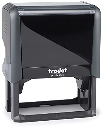 Trodat Printy 4926 Personalised Custom Office, Business and Teacher Stamp - Allows Up to 8 Lines of Text – Impression Size 72 x 35 mm – Self-Inking with 3 Ink Pad Colours to Choose from