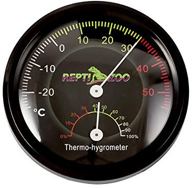 Mallalah Hygromètre à Aiguille Terrarium Thermomètre Humidité Mètre Manomètre pour Reptiles Amphibiens Lézard Serpent Réservoir ROHS Certifié