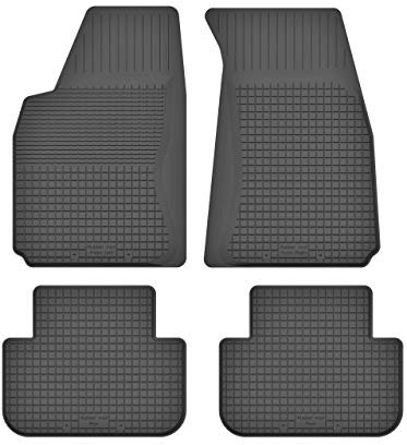Gummimatten Fußmatten 1.5 cm Rand kompatibel mit Audi 100 C3 (1984-1990) ideal angepasst 4 -Teile EIN Set