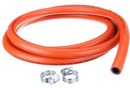 ExcLent 2M Kit De Manguera De Gas Naranja De 8 Mm De Alta Presión + 2 Clips De Manguera