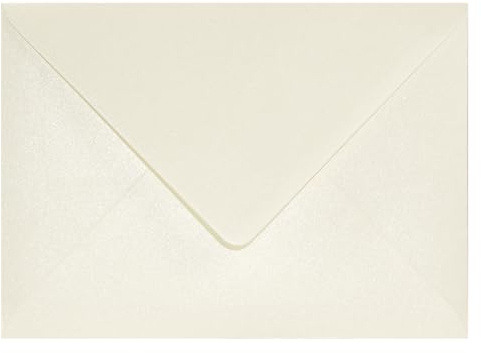 Netuno 25x busta da lettera crema perlato formato B6 125x 175 mm 120g Aster Metallic Cream busta perlata colorata B6 per biglietti partecipazioni inviti matrimonio battesimo comunione Natale