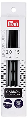 Prym 194182 Strumpfstricknadeln Ergonomics Carbon 15 cm 3,00 mm