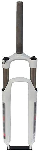 GMRZ Mountainbike Gabel Aluminiumlegierung 26 Zoll MTB Fahrwerksgabel Hydraulische Stoßdämpfung Schulterkontrolle Dämpfung Einstellen Scheibenbremse Radfahren Federgabel Federweg 80mm,White