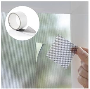 InnovaGoods - Nastro Adesivo Ripara Zanzariere, Traspirante e Regolabile, Effetto Traslucido, Universale per Tutti Tipi di Zanzariera, Grigio, Poliestere.