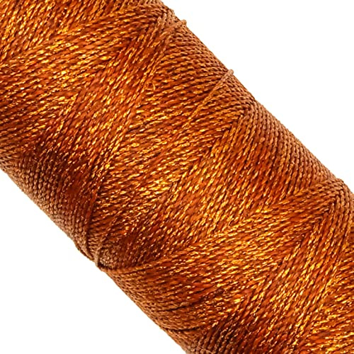 LINHASITA Linhasita 100 g/170 m gewachstes Garn, 1 mm dick, Polyester, Makramee, 30 Farben (Kupfer)