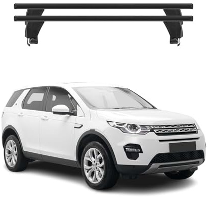 OMAC Dachträger Querträger Alu für Land Rover Discovery Sport L550 2015-2019 – Abschließbar – T-Nut – City-Crash-getestet – Max. 50 kg Schwarz