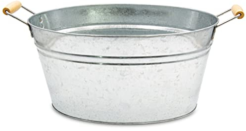 Blümelhuber Verzinkte Wanne - Schale zum Bepflanzen - Garten Deko Draußen - Wasserwanne Miniteich Balkon Deko