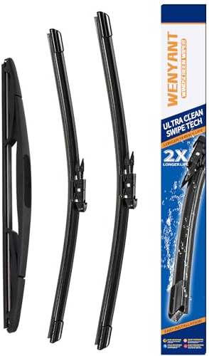 Wenyant 20/20/12 Windshield Wipers Compatible with Ford Escape 2008 2009 2010 2011 2012 Front and Rear Wiper Blades for My Car Original Equipment Automotive Replacement (Set of 3)