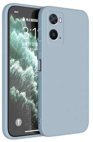 Topme Handyhülle Hülle Fur Oppo A76 / Oppo A96 (6.56 Inches) Case Schutzhülle, Hautschutz Aus TPU Silikonhülle - Rauchblau