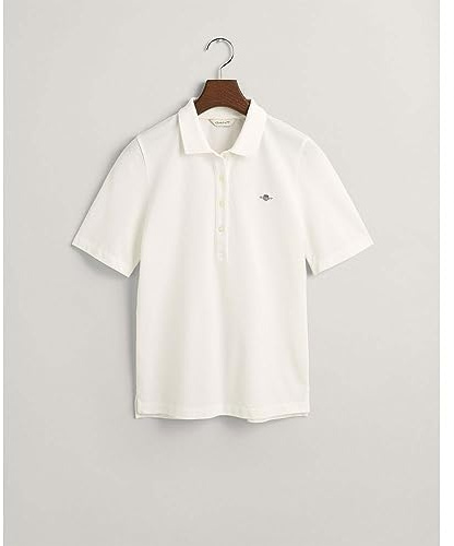 GANT Polo piqué Slim Shield SS pour Femme, Coquille d'œuf, M