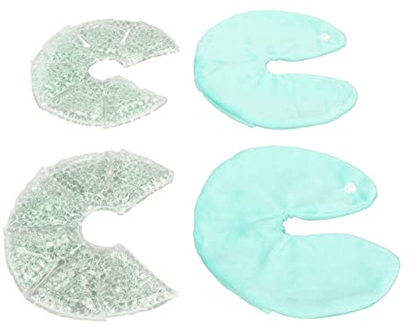 Reusable Hot & Cold Gel Breast Pads for Nursing, Cooling Compress with Breastfeeding Relief, Green