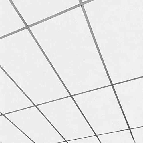 Matt White Suspended Vinyl PVC Gypsum Laminated Tiles Board 1195mm x 595mm x 7mm Easyclean & Wipeable for 1200mm x 600mm Suspension Grid