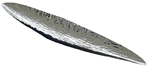 creativ home Edelstahl Schale RECO 85cm Dekoschale, gehämmerte Schiffschale, Tablett, Servierschale