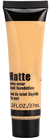 MISS ROSE Base de Maquillage Lisse Fond de Teint Liquide pour le Visage Correcteur D'usure Mate Crème Solaire (BEIGE 4)