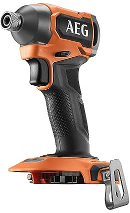 AEG - Avvitatore a impulsi SUBCOMPACT 18 V BRUSHLESS, 205 Nm, 4 modalità, 0-2900 giri/min, 0-4200 cps/min, ricezione esagonale 1/4, senza batteria o caricabatterie, in cartone