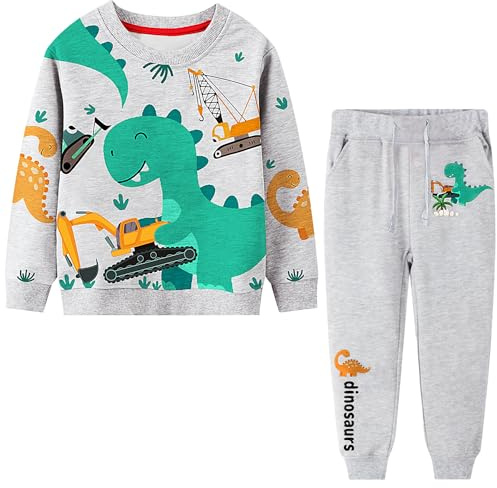 Baogaier Tuta Sportiva Ragazzo Cotone Bambini Leggero Jogginganzug 4-5 Anni