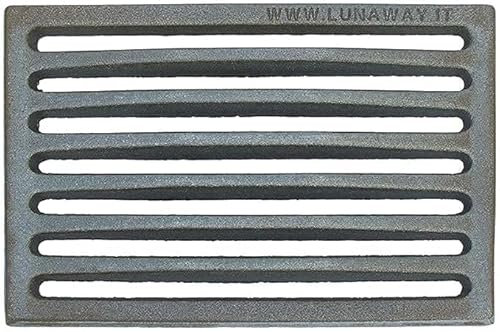 Lunaway - Grille en fonte pour cendres | Dimensions 24 x 16 cm | Épaisseur 1 cm | Épaisseur centrale 2 cm