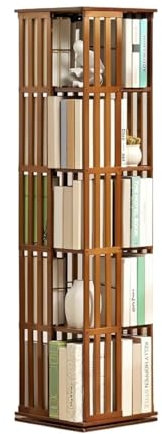 Bücherregal Bücherschrank Standregal 360° Drehbares Bücherregal, Bambus-Bücherregal, Drehbare Aufbewahrungsregale, Bücherregal, Display-Organizer Für Wohnzimmer, Schlafzimmer Bücherregale Buchregal (