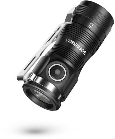 CSTEBOKE Sofirn SC13 Mini torcia a LED ricaricabile, 1300 lm, piccola torcia a LED, estremamente luminosa con 5 modalità, IP68, impermeabile EDC per campeggio, escursioni, emergenze, torcia elettrica
