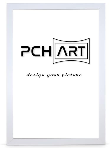 PCH[art] Bilderrahmen New Alaya | Farbe: Weiß | Größe: 84x119 DIN A0 cm | zeitloser und schlichter Rahmen für Poster, Fotos und Portraits