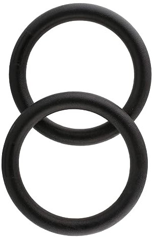 HANABASS 2stücke Teiliges Fitness-Ringe Robustem Abs-Kunststoff Gymnastikringe Für Effektives Kraft Bodyweight-Training Verstellbar Für Pull-ups Dips Rücken Core-Workouts Für Zuhause Und