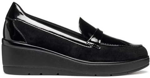 Geox D Ilde, Mocasin Mujer, Negro, 36 EU