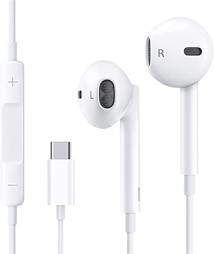Générique Casque USB C pour iPhone 16 Casque Type C avec Microphone et contrôle du Volume HiFi stéréo pour Galaxy S24 / S23 Ultra Note, iPhone 15 Pro Max/Pad, Pixel