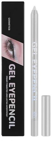 Crayon eyeliner à paillettes, eye-liner argenté nacré imperméable, crayon khôl crémeux à paillettes métalliques, crayon eyeliner résistant aux taches, longue durée, Shimmer, facile à appliquer, trait