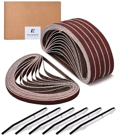 66PCS Micro Detail Sander Kit, 7 x 320mm Mini Hand Finger Sandpaper Sander Belts (80 to 600 Grits), Sanding Detail Sticks for Small Projects, Wood DIY Crafts and Tight Spaces