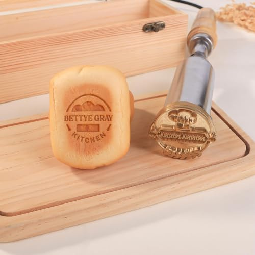 Timbro per pane a lievito naturale personalizzato - Ferro di marca per alimenti, ferro da stiro personalizzato per hamburger con logo, regalo per lui