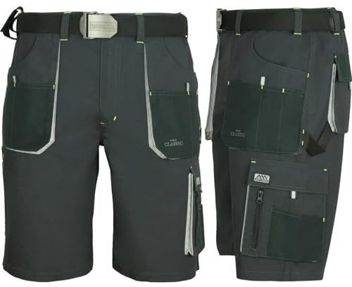 Art.Master Arbeitsshorts Arbeitshose kurz Herren mit Stretchbund 8 Taschen - Bequeme Kurze Arbeitshosen Arbeitskleidung Männer - robust pflegeleicht ideal für Arbeit Garten Freizeit Handwerk Lager