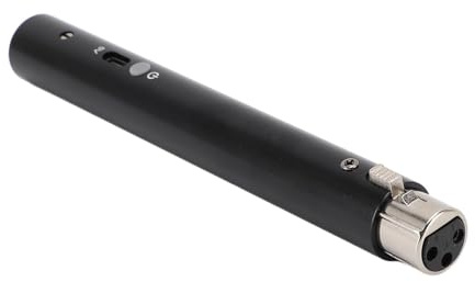 VBESTLIFE Préampli Micro 48 V, Gain 28 DB, Interface XLR à Faible Bruit avec Amplificateur Tampon de Sortie, pour Microphones Dynamiques, Enregistrement en Studio sur Scène