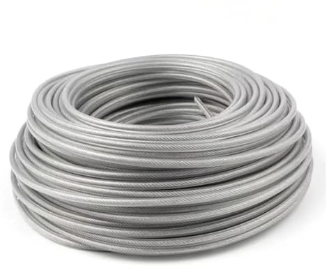 AOIUU Corde universelle à double noyau COSY 2,7 mm/15 m, mise à niveau, for tondeuse à gazon, fil en acier(4.0mm,10m)