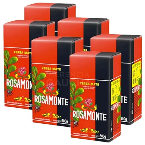 HERENCIA GAUCHA | Yerba Mate Rosamonte Tradicional con Palo – Pack de 6 x500gr(Total 3Kg) – Producto Tradicional Argentino