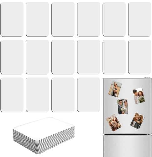 Sublimations KüHlschrank Magnete 6x9cm, 16 Stück Sublimationsmagnetrohlinge | Sublimation Rohlinge für Heimwerker, Küche, Mikrowelle, Büro, Wand, Tür Dekorativ, Alle Arten von Metalloberflächen