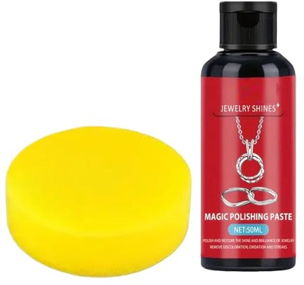 Pulidor de joyas | 50 ml de metal para eliminar arañazos con, pasta de pulido para limpiar y cuidar el de platino cadenas collares joyas | restauración del brillo