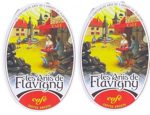 Anis de Flavigny – Authentische Anisbonbons 2 ovale Dosen Kaffeearoma | 2 x 50 g handwerklicher Genuss