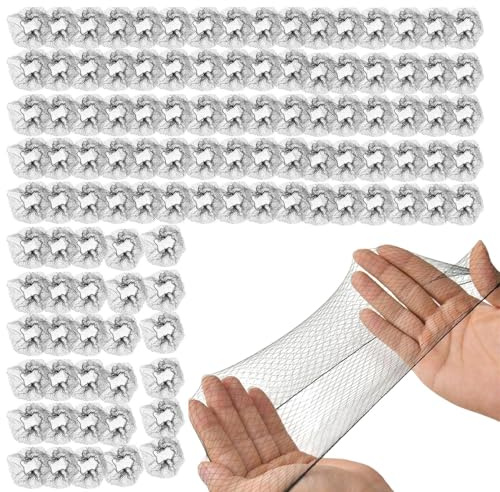 Haarnetze für Dutts 100 Stück atmungsaktives elastisches Mesh | Haar-Netzkappen Gastronomie Nylon atmungsaktiv Ballett, , Küche, Industrie, Restaurant, Zuhause, Fabrik - 100