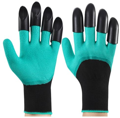 I Base Gartenhandschuhe Mit Krallen, Langlebig Rutschfest Stichfest Gartenkrallenhandschuhe Transform Your Garden With, FüR Graben, UnkrautjäTen, Pflanzarbeiten (grün,Beide Hände mit Krallen)