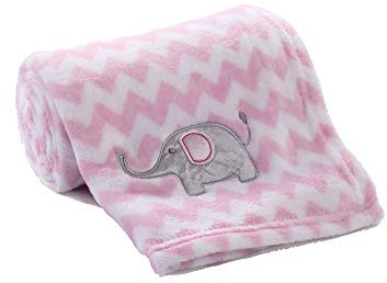 CREVENT Süße seidige Plüsch-Babydecke für Mädchen, Kleinkinder, Neugeborene, Kinderbett, Kinderwagen, Geschenk, geeignet für Sommer, Frühling (75 cm x 100 cm, rosa Elefant)