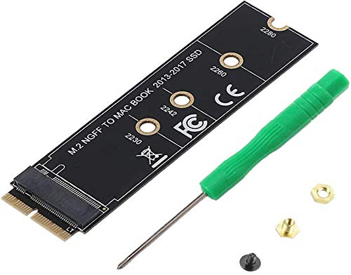 OLVINS Tarjeta adaptadora de conversión SSD M.2 NVME actualizar para MacBook Air (2013-2017)