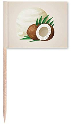 Banderas de palillos de helado de coco para decoración de fiestas