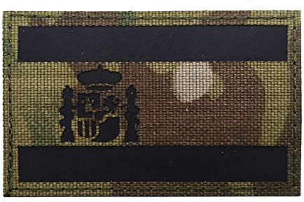 Spanien flagga reflekterande lapp gör-det-själv taktisk militär moral IR infraröd väst lappar Badages emblem applikation fästanordning baksida sy på för kläder ryggsäck armband hattar jackor present (CP)
