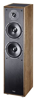 Magnat Monitor S80 ATM, Standlautsprecher mit Doppelbass-Bestückung und integriertem Dolby Atmos Höhenkanal Lautsprecher, Farbe:Braun, 1 STÜCK